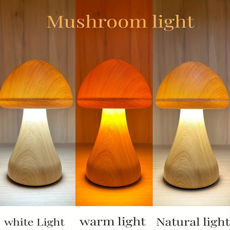 3-Color LED Mushroom Night Light with Touch Sensor - ViralGenius Store