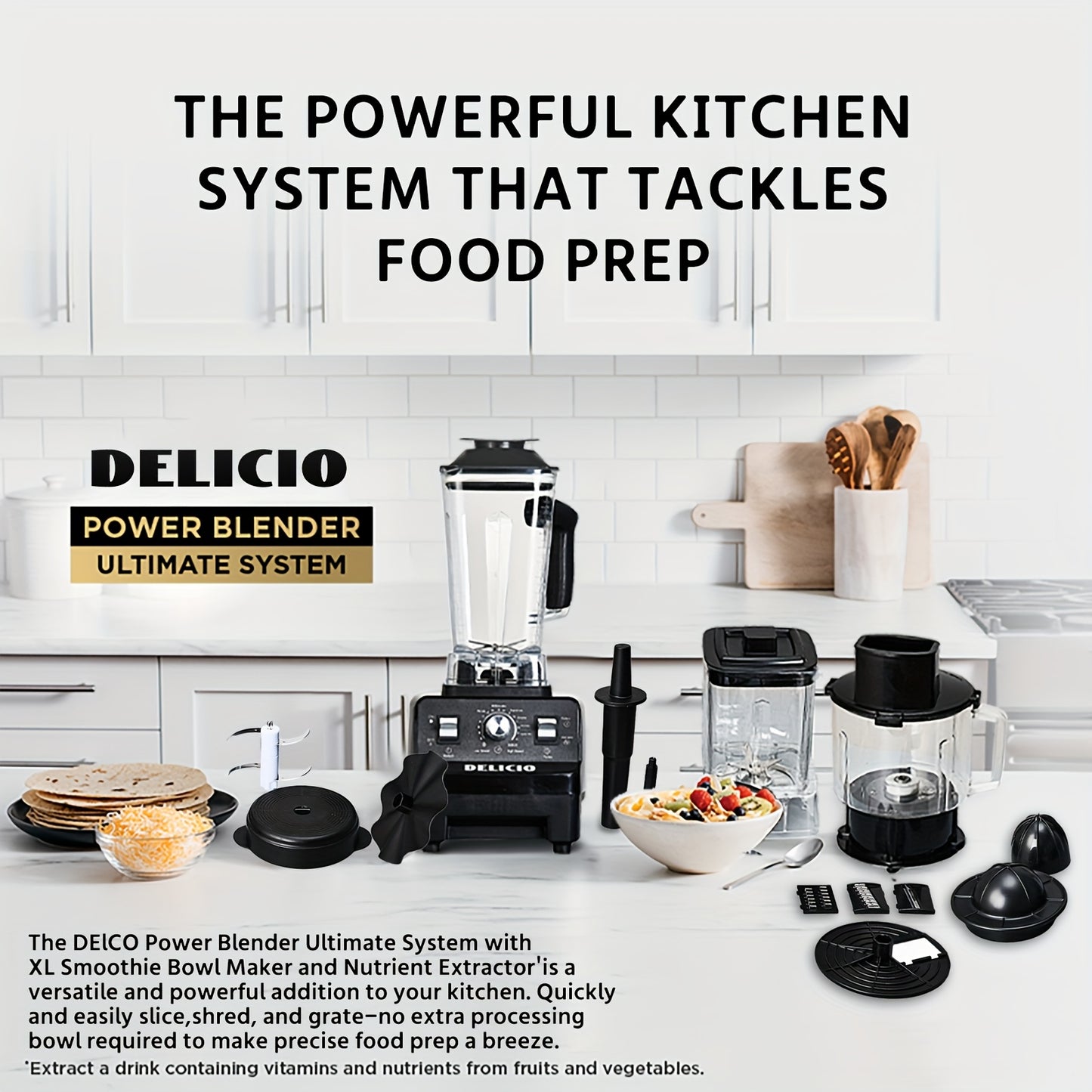 7in 1 Blender And Food Processor Combo for Kitchen, Small Electric Food Chopper for Meat And Vegetable, 330W High Speed Blenders with 2 Speeds And Pulse for Smoothies And Shakes - ViralGenius Store