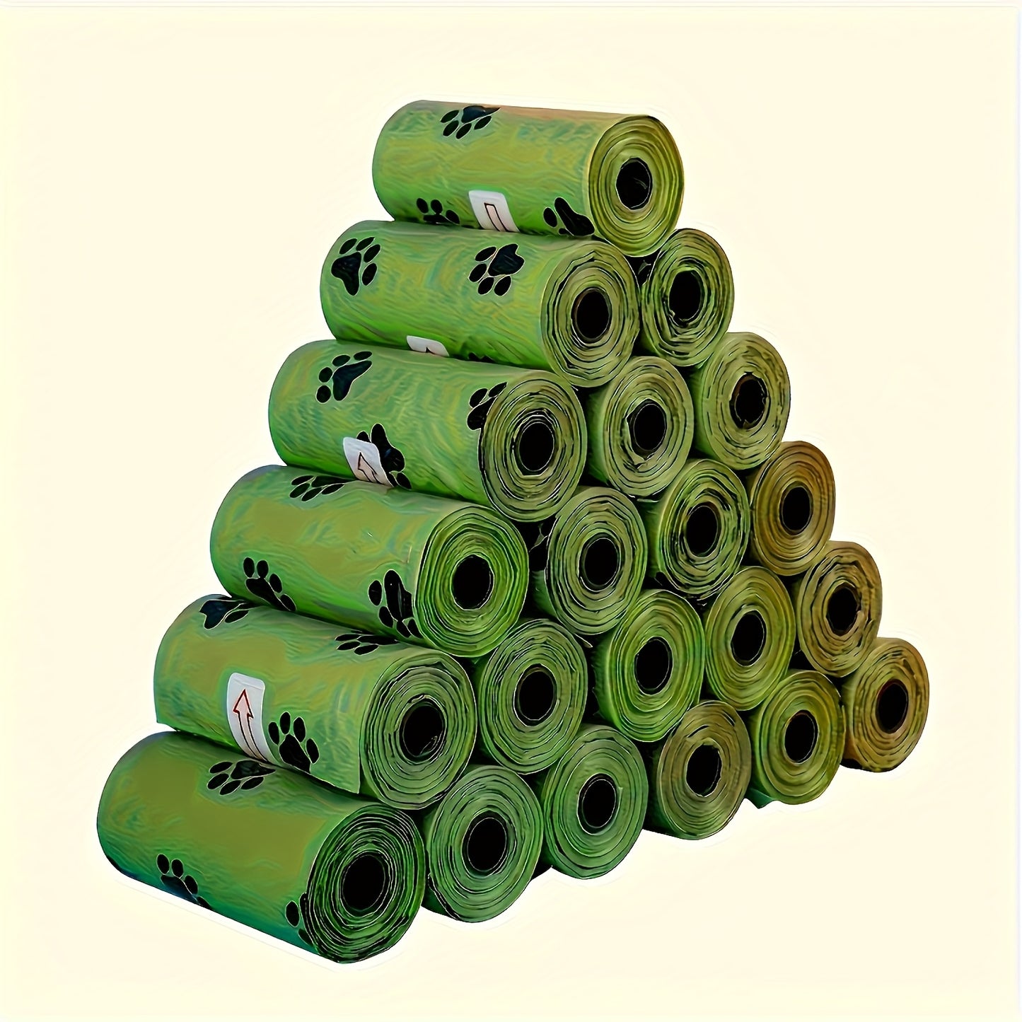 120pcs Thick Leak-Proof Poop Bags for Cats & Dogs - Heavy-Duty Polyethylene Pet Waste Bags with Paw Print Design, Compatible with Automatic Dispensers, Individually Wrapped Roll Packaging, Easy-to-Clean & Durable for Puppies, - ViralGenius Store