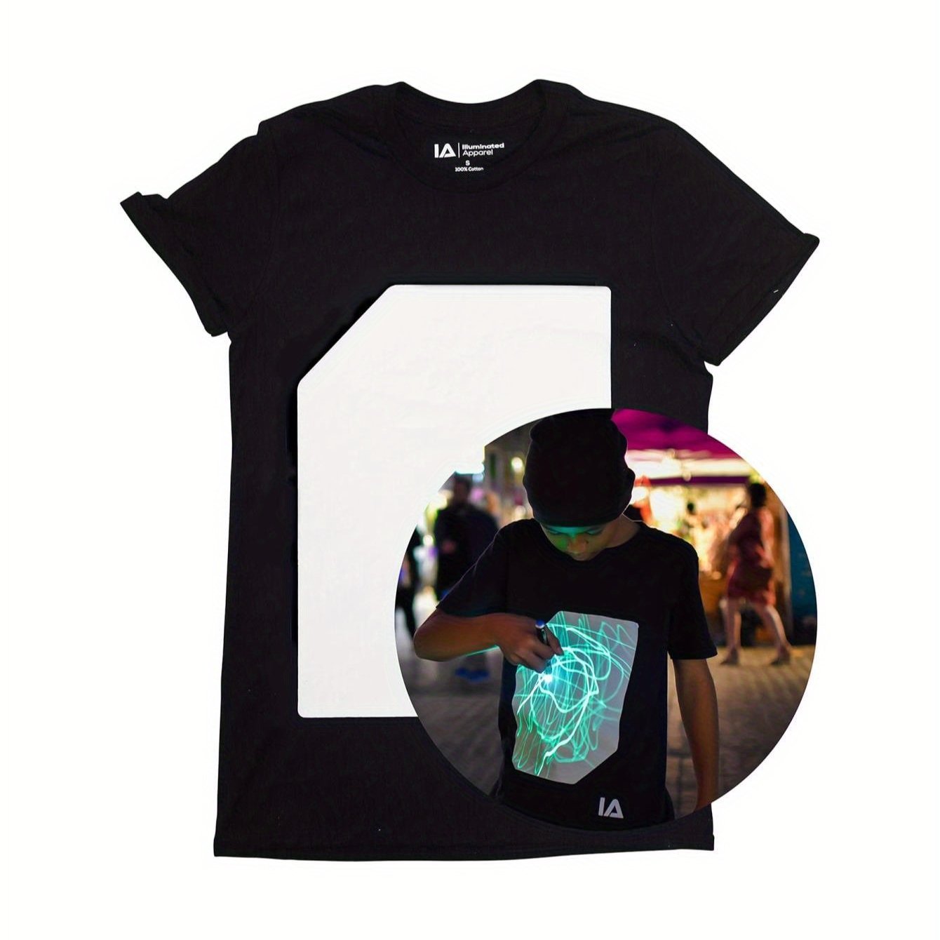 Illuminated Apparel Men's Glow in The Dark T-Shirt