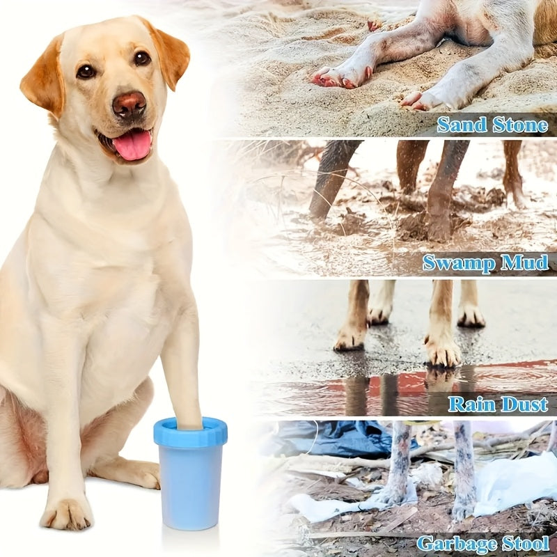 Portable Easy-Clean Pet Paw Wash Cup Set - Suitable for Dogs and Cats, Non-Electric, Durable Plastic, Foot Cleaning, Pet Bathing Tool, Ideal for Home Use, Dog Paw Washer