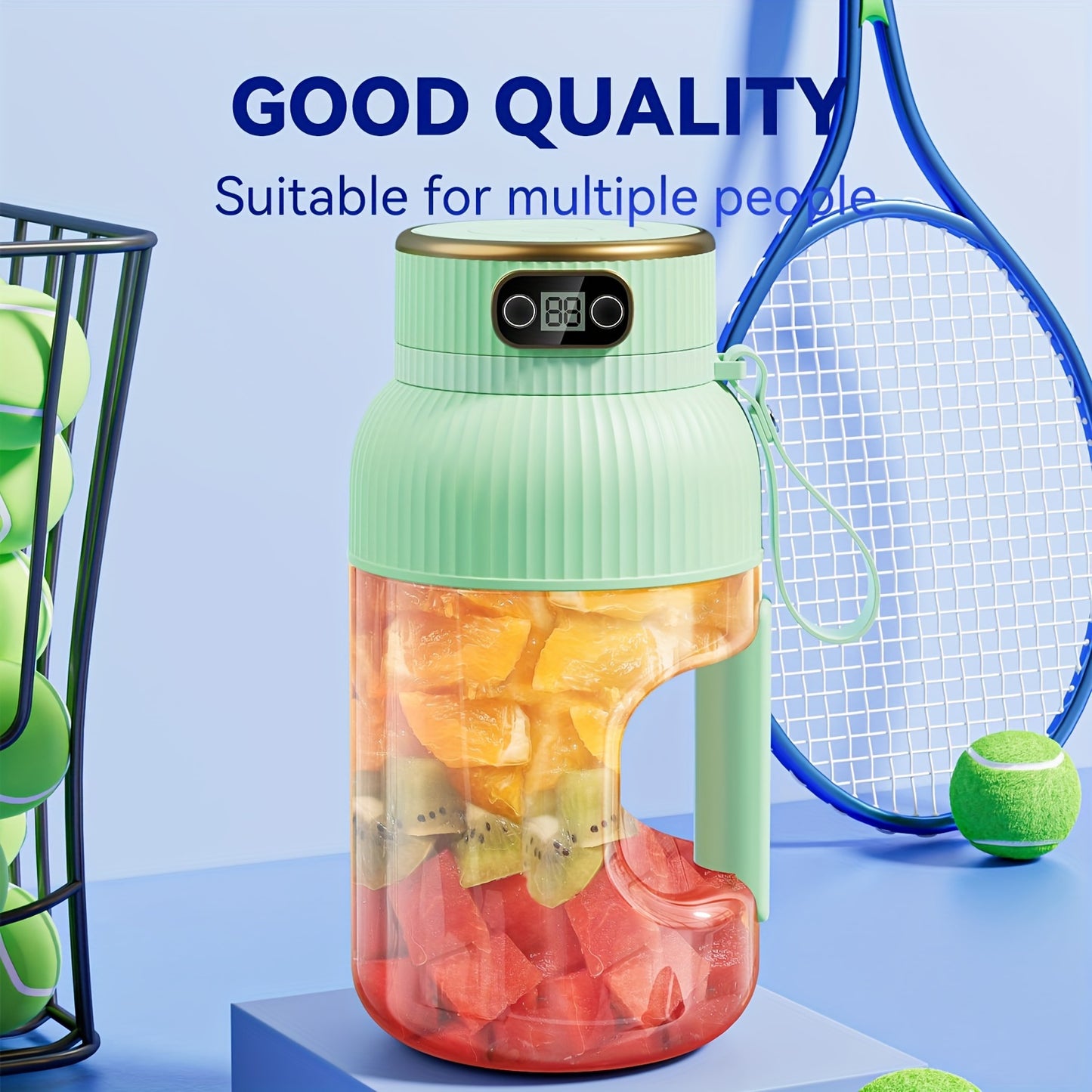 Ultra-Large 40.58oz Portable Juicer with Dual Lids, USB Rechargeable - ViralGenius Store