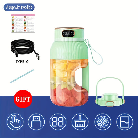 Ultra-Large 40.58oz Portable Juicer with Dual Lids, USB Rechargeable - ViralGenius Store