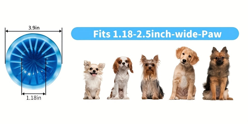 Portable Easy-Clean Pet Paw Wash Cup Set - Suitable for Dogs and Cats, Non-Electric, Durable Plastic, Foot Cleaning, Pet Bathing Tool, Ideal for Home Use, Dog Paw Washer