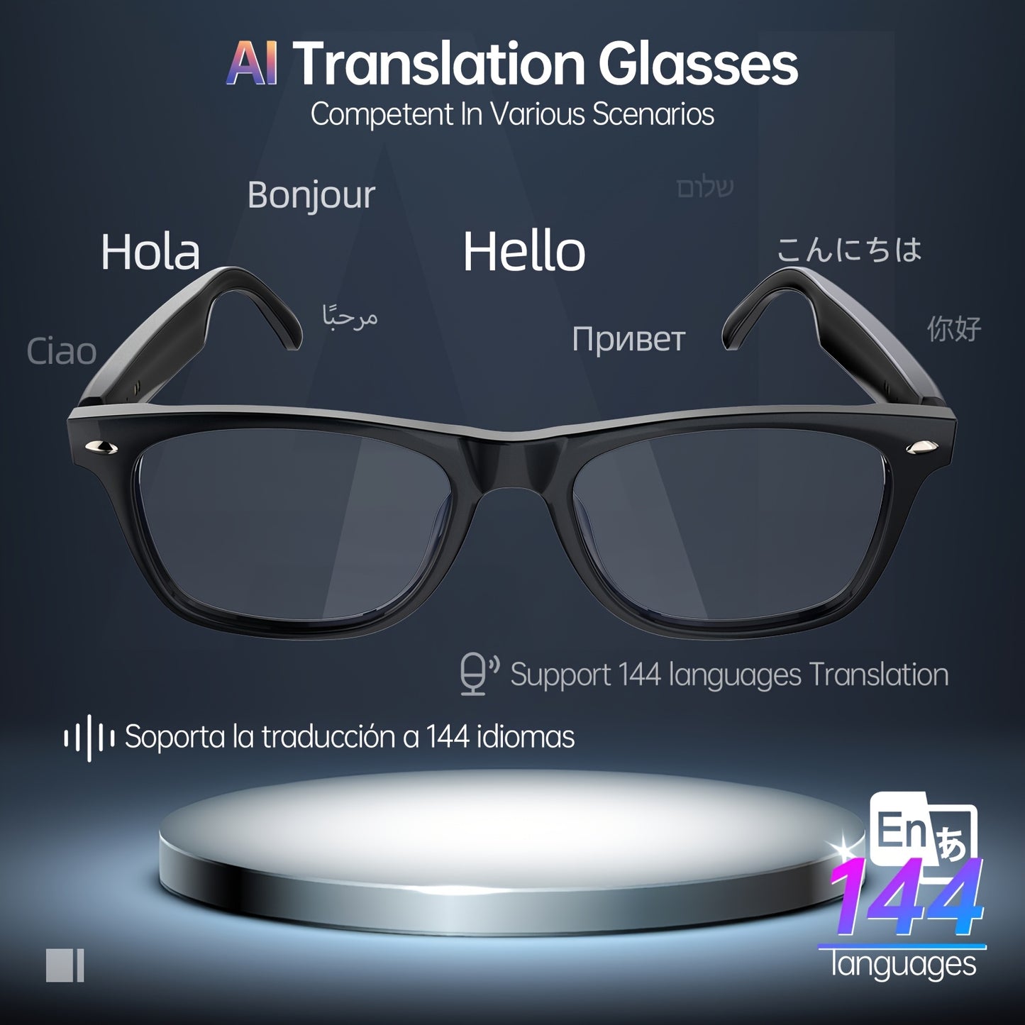 AI Translation Glasses, 144 Languages - ViralGenius Store