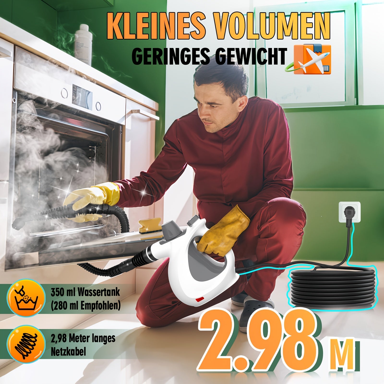 12-Accessory Multi-Surface Steam Cleaner - ViralGenius Store