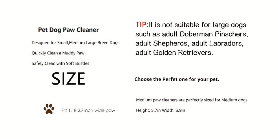 Portable Easy-Clean Pet Paw Wash Cup Set - Suitable for Dogs and Cats, Non-Electric, Durable Plastic, Foot Cleaning, Pet Bathing Tool, Ideal for Home Use, Dog Paw Washer