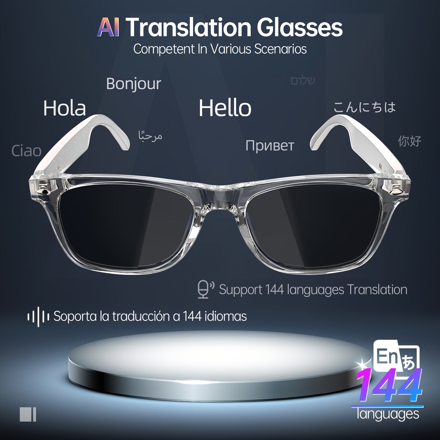 AI Translation Glasses, 144 Languages - ViralGenius Store