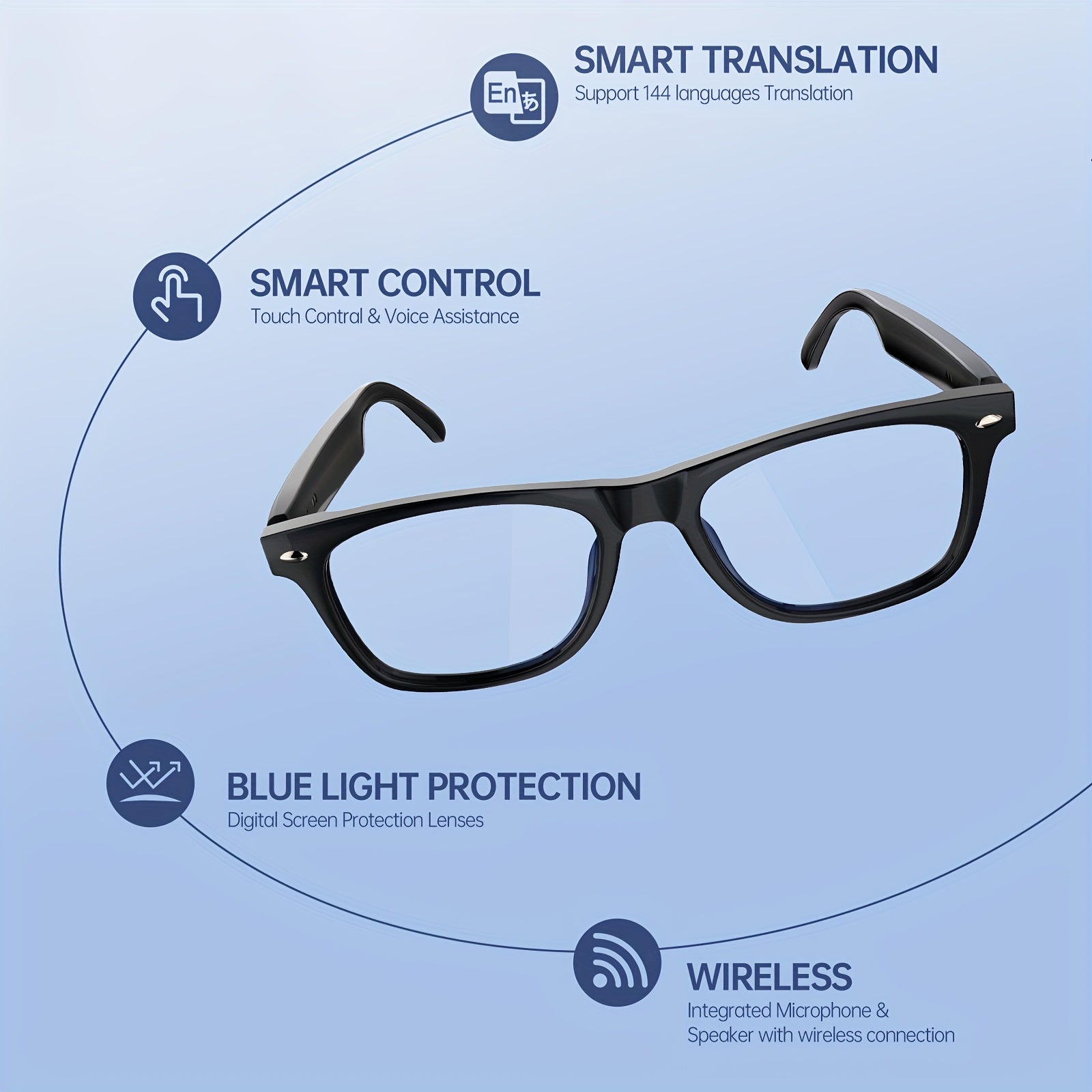 AI Translation Glasses, 144 Languages - ViralGenius Store