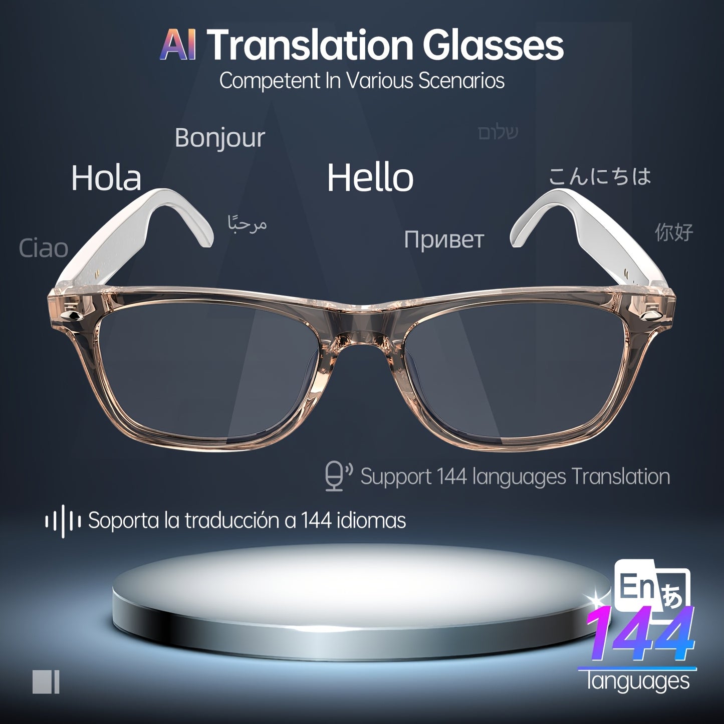 AI Translation Glasses, 144 Languages - ViralGenius Store