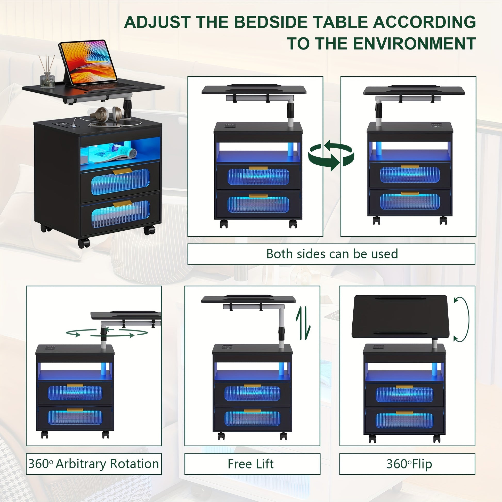 Modern Wireless Charging Nightstand - ViralGenius Store