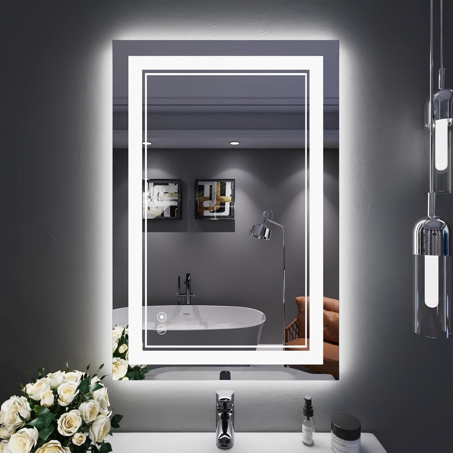 LED Bathroom Mirror Anti-Fog Smart Mirror - ViralGenius Store