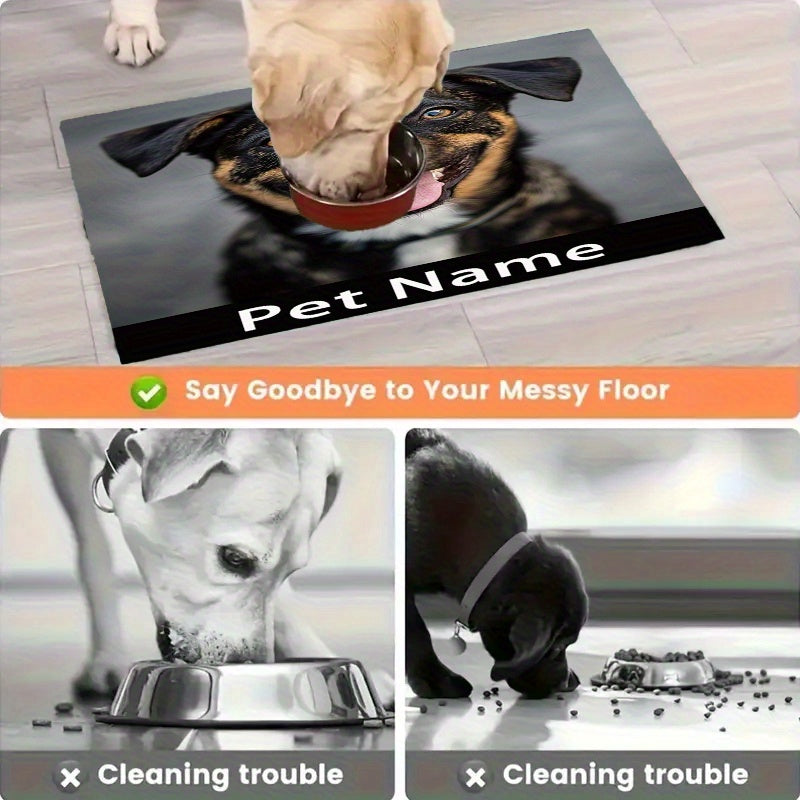 Custom Photo & Name Pet Feeding Mat