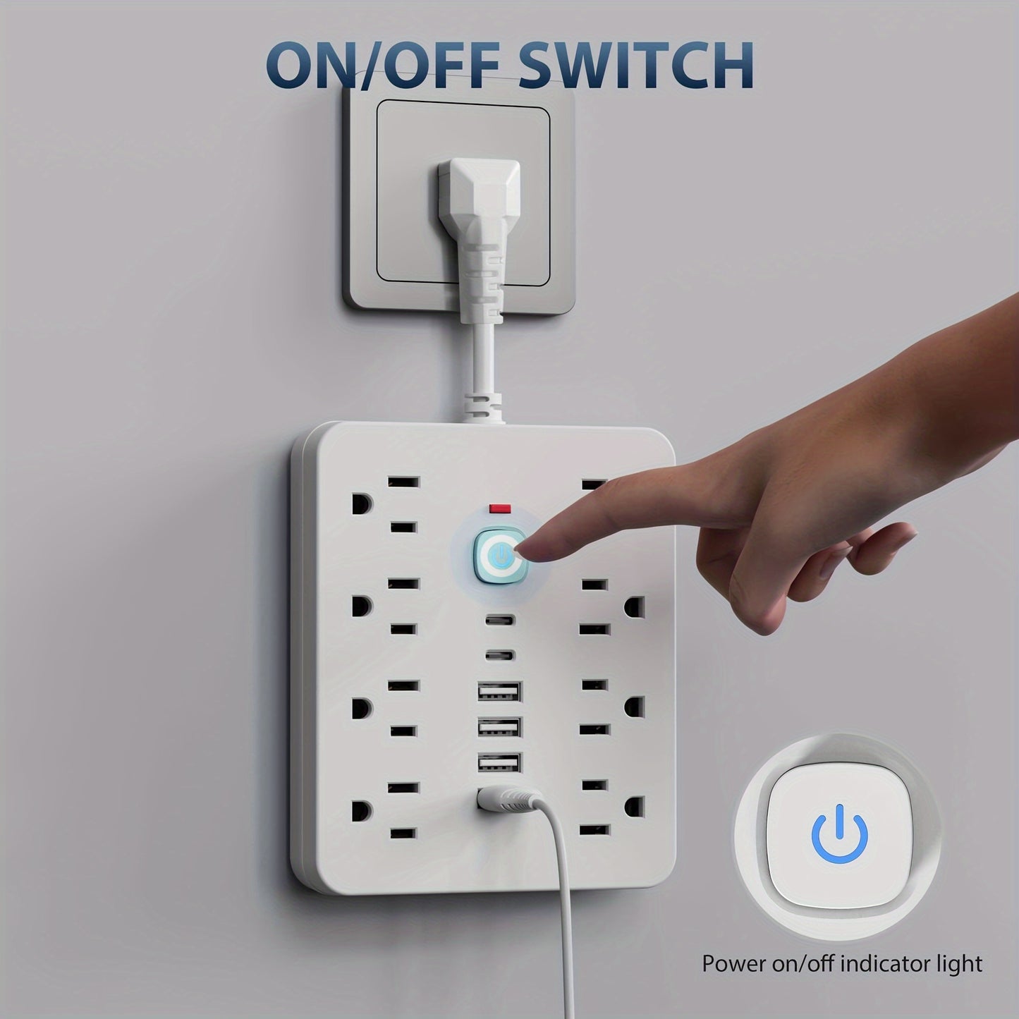 14-in-1 Power Strip with Surge Protection and 6 USB ports - ViralGenius Store