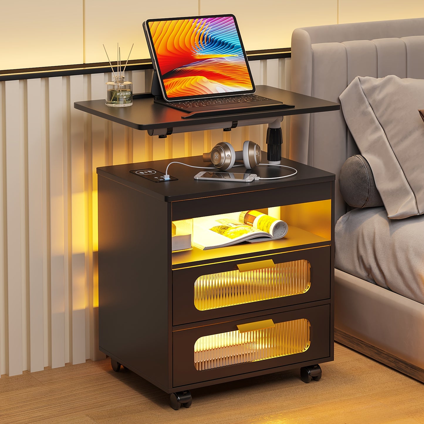 Modern Wireless Charging Nightstand - ViralGenius Store