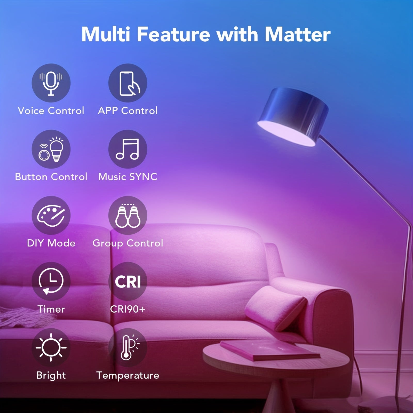4pcs OREIN Matter Smart LED Light Bulbs - ViralGenius Store