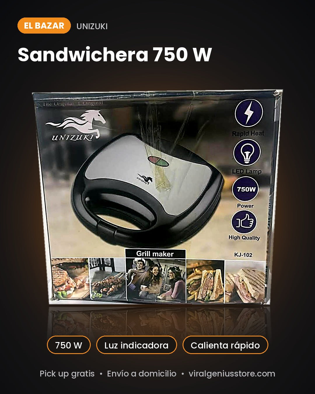 Sandwichera 750 W – El Bazar