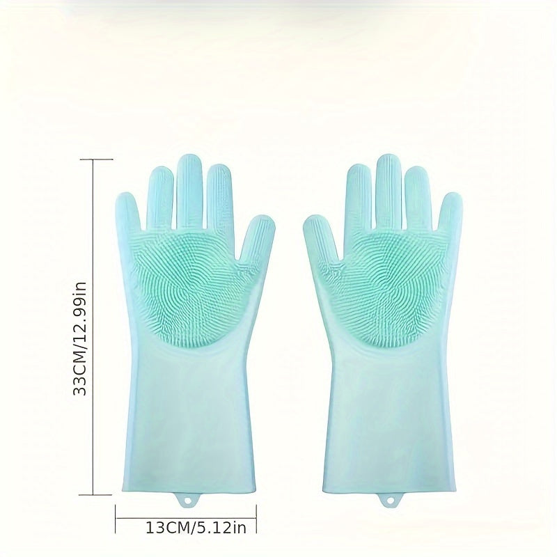 2-in-1 Pet Dog Bath Gloves, Pet Brush Silicone Bath Massage Brush, Dog Rubbing Bath Supplies