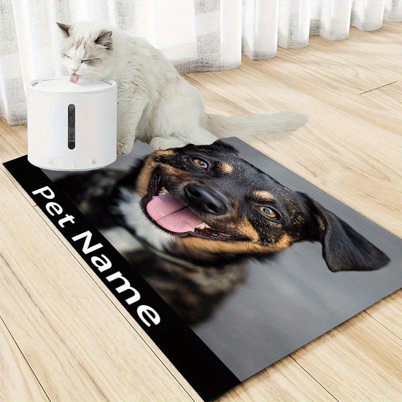 Custom Photo & Name Pet Feeding Mat