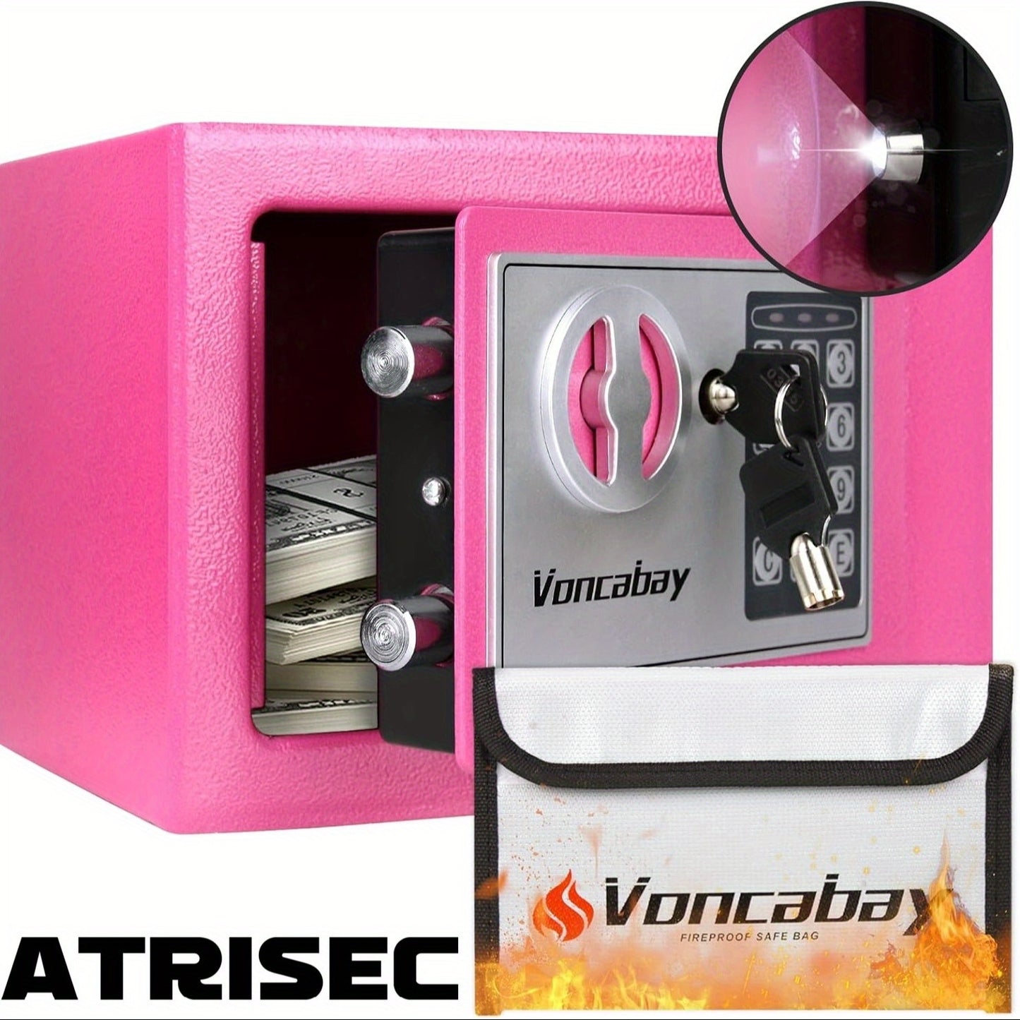 High-Security Fireproof Safes With Complimentary Fire -Resistant Bag | Premium Protection For Documents, Valuables, And Essentials | Available In Multiple Sizes To Suit Diverse Needs - ViralGenius Store