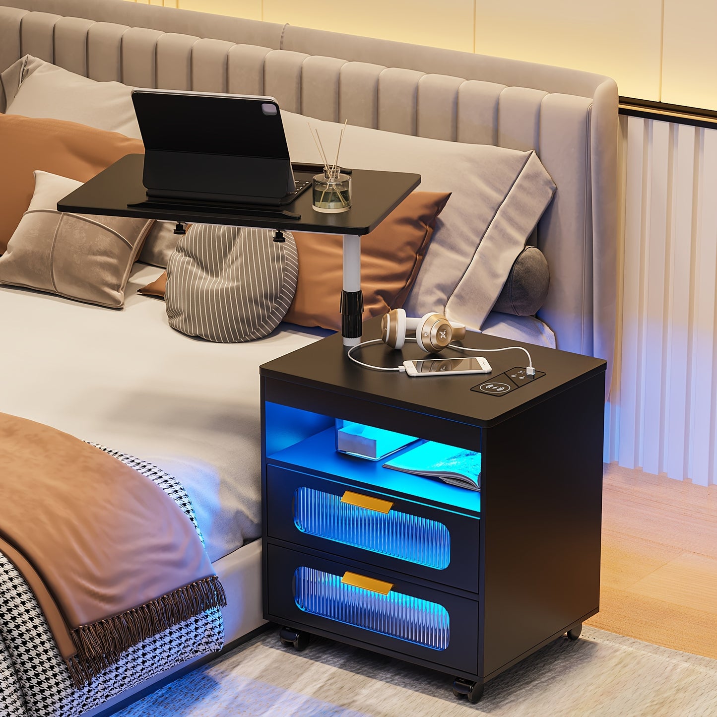 Modern Wireless Charging Nightstand - ViralGenius Store