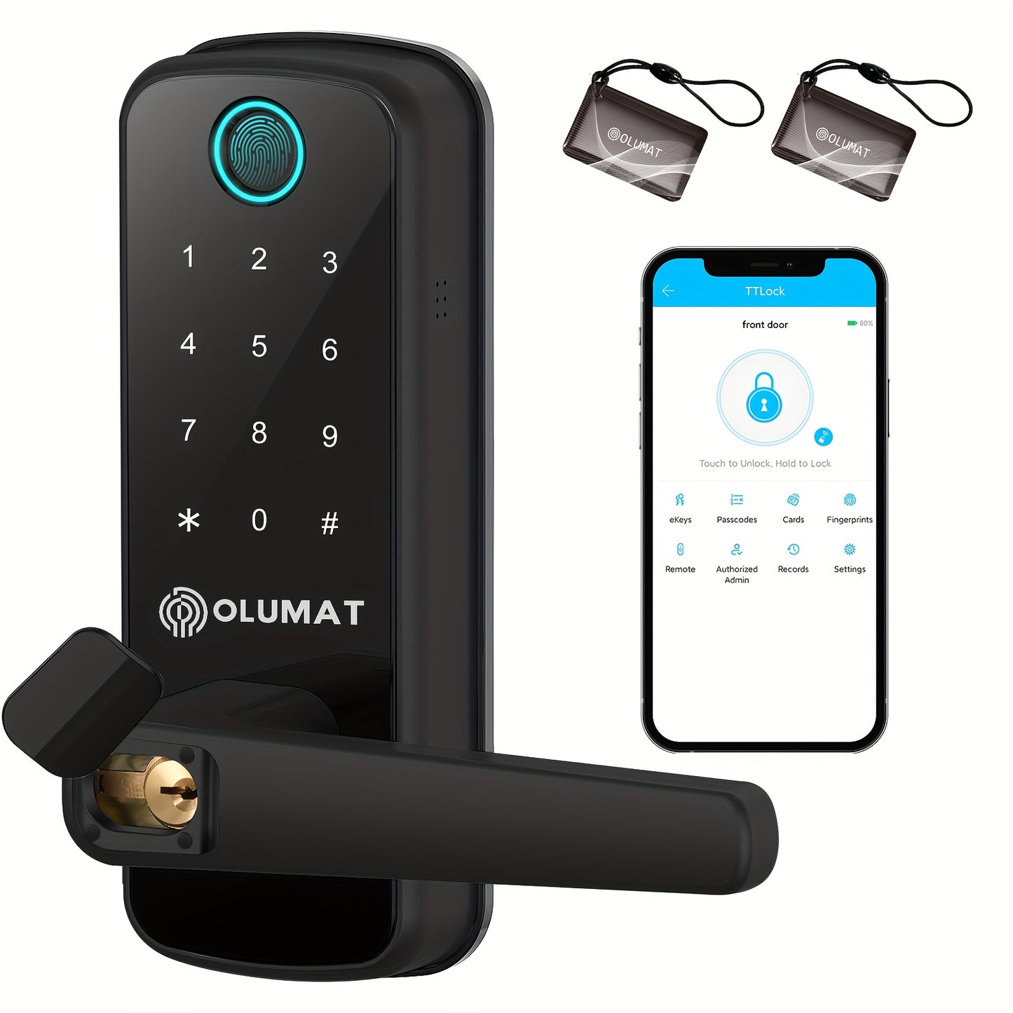 Keyless Smart Door Lock with Keypad and Fingerprint Access - ViralGenius Store