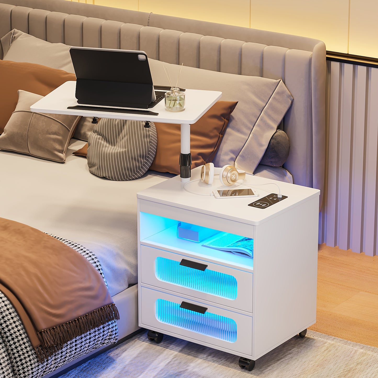 Modern Wireless Charging Nightstand - ViralGenius Store