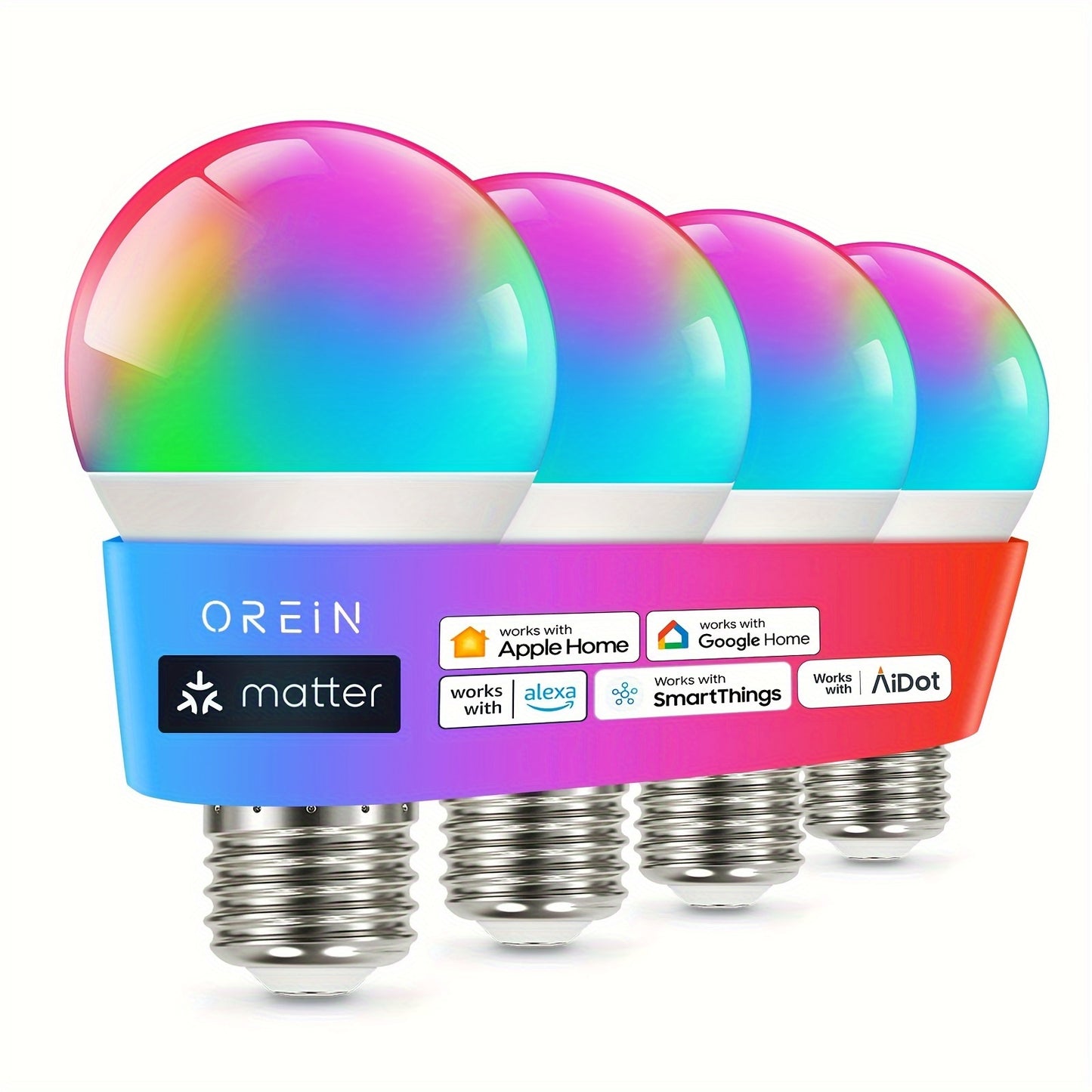 4pcs OREIN Matter Smart LED Light Bulbs - ViralGenius Store