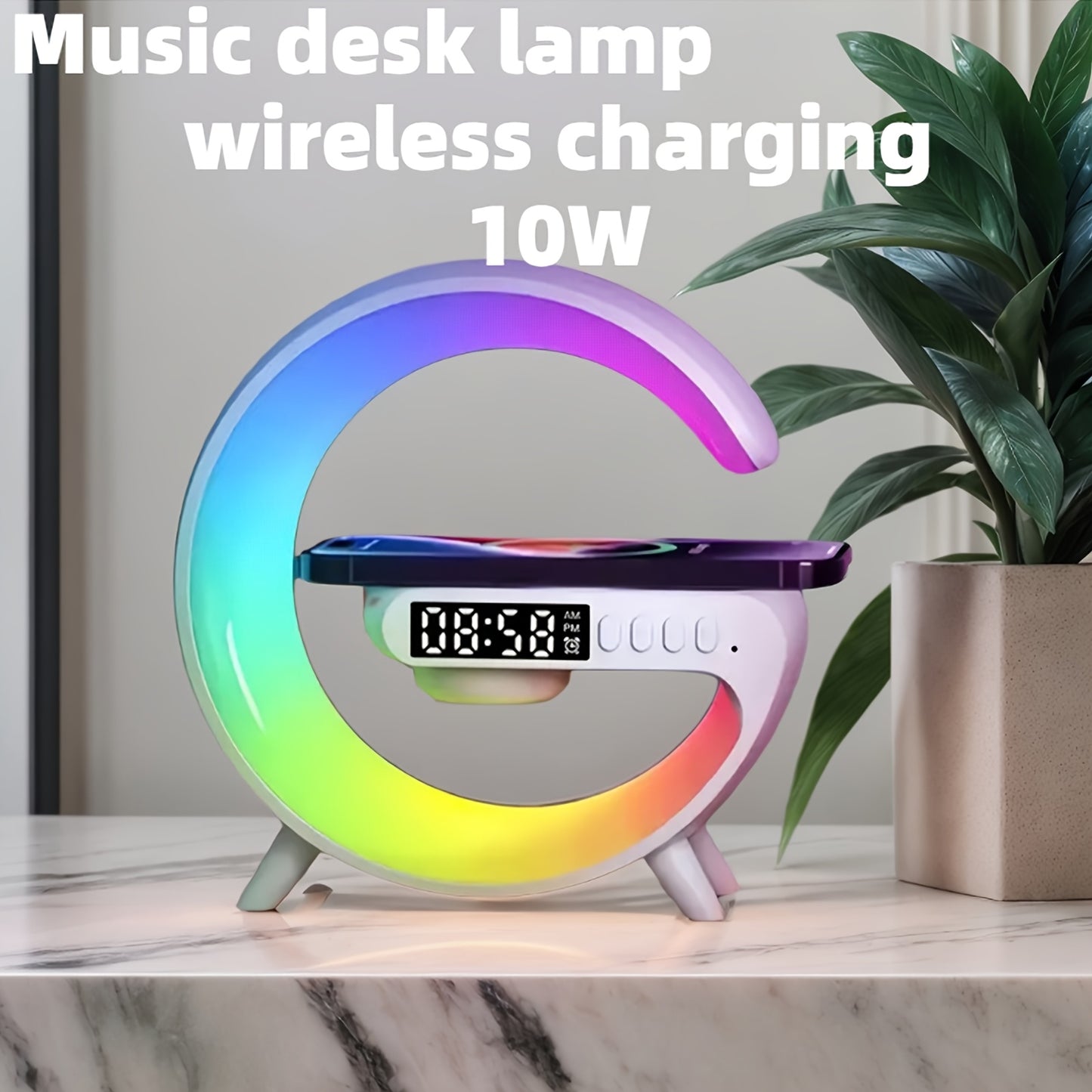 Wireless Speaker with Phone Charger, Dimmable Alarm Clock - ViralGenius Store