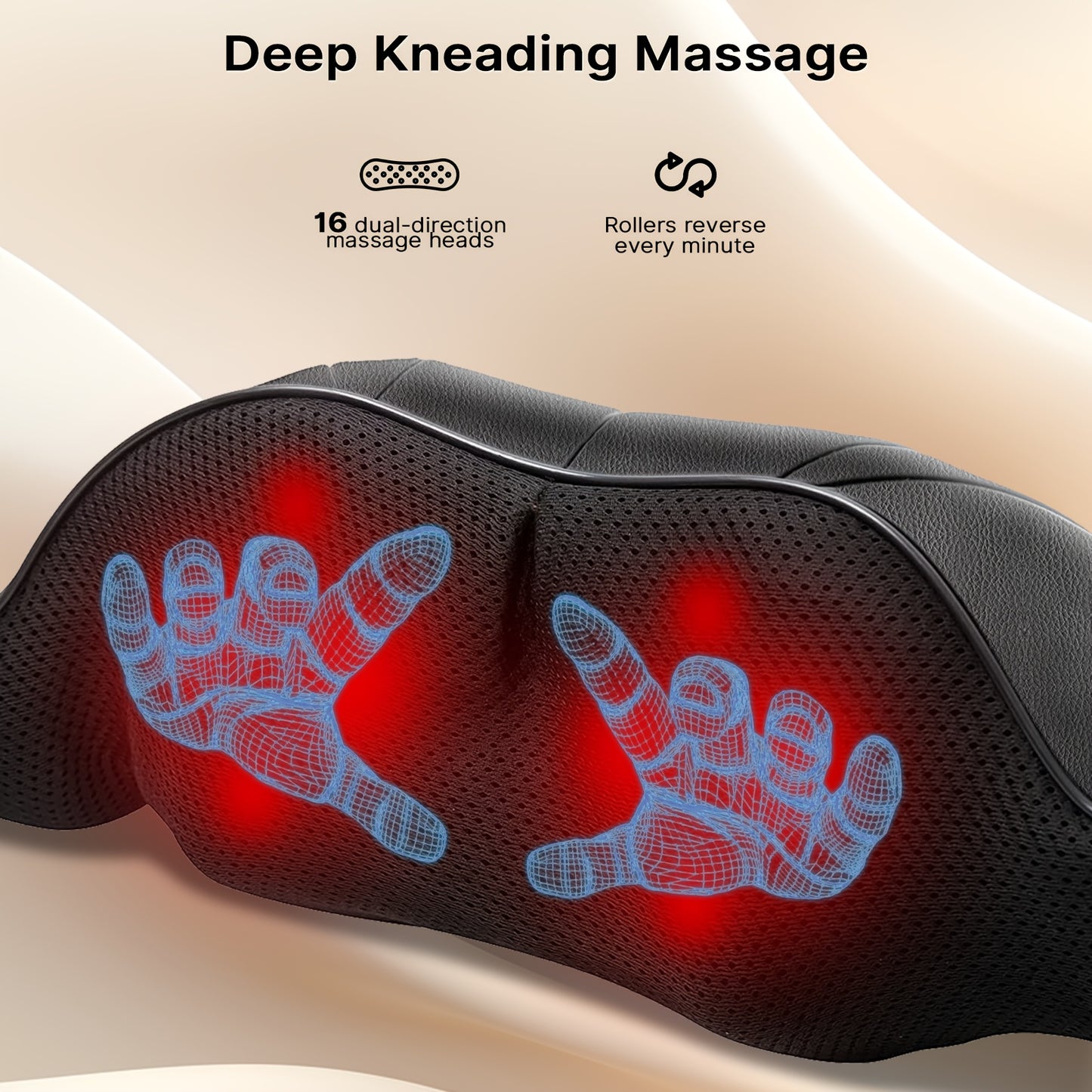 Shiatsu Back and Neck Massager with Heat, Electric 4D Massager Neck and Shoulder Massager, Deep Kneading Massage Pillow for Body Muscle, Use at Home, Office, Car- Best Gifts for Women Men Mom Dad, Valentine's Day Gift, Mother - ViralGenius Store