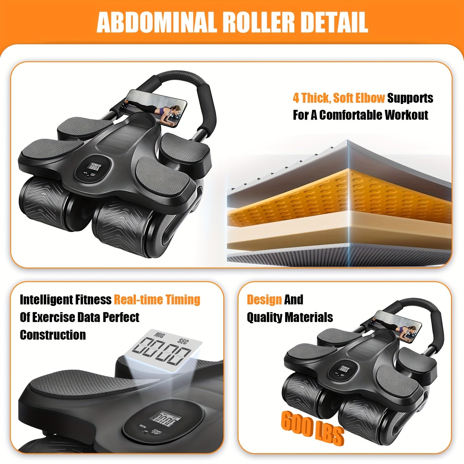 Smart Ab Roller Wheel with Automatic Rebound - ViralGenius Store