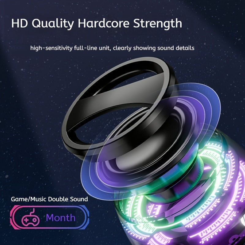 Magnetic Wireless Mini Speaker - Cyber Style with High Definition Audio, Double Bass Dual Stereo, Long-Lasting Battery, Compact Design for Travel, Perfect for Outdoor/Car/Music/Gaming, Portable Wireless Speaker | Compact Soun