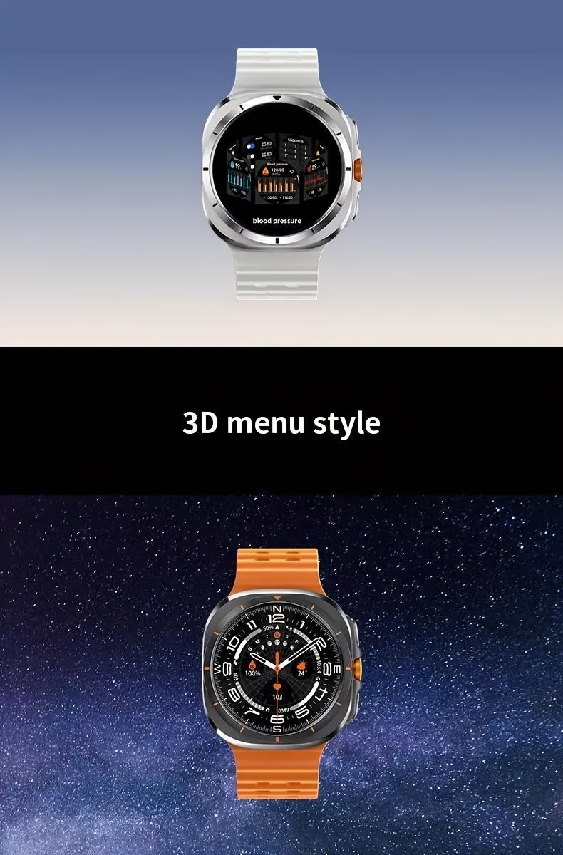 Smartwatch, 1.45-inch Large Screen Advanced Fitness Tracker With Exercise Recording, Message Push, Sleep Monitoring, Stopwatch, Camera Control, Music Control, Multi-Language Support - Full-Screen Touch Answer/Make Call, Styli - ViralGenius Store