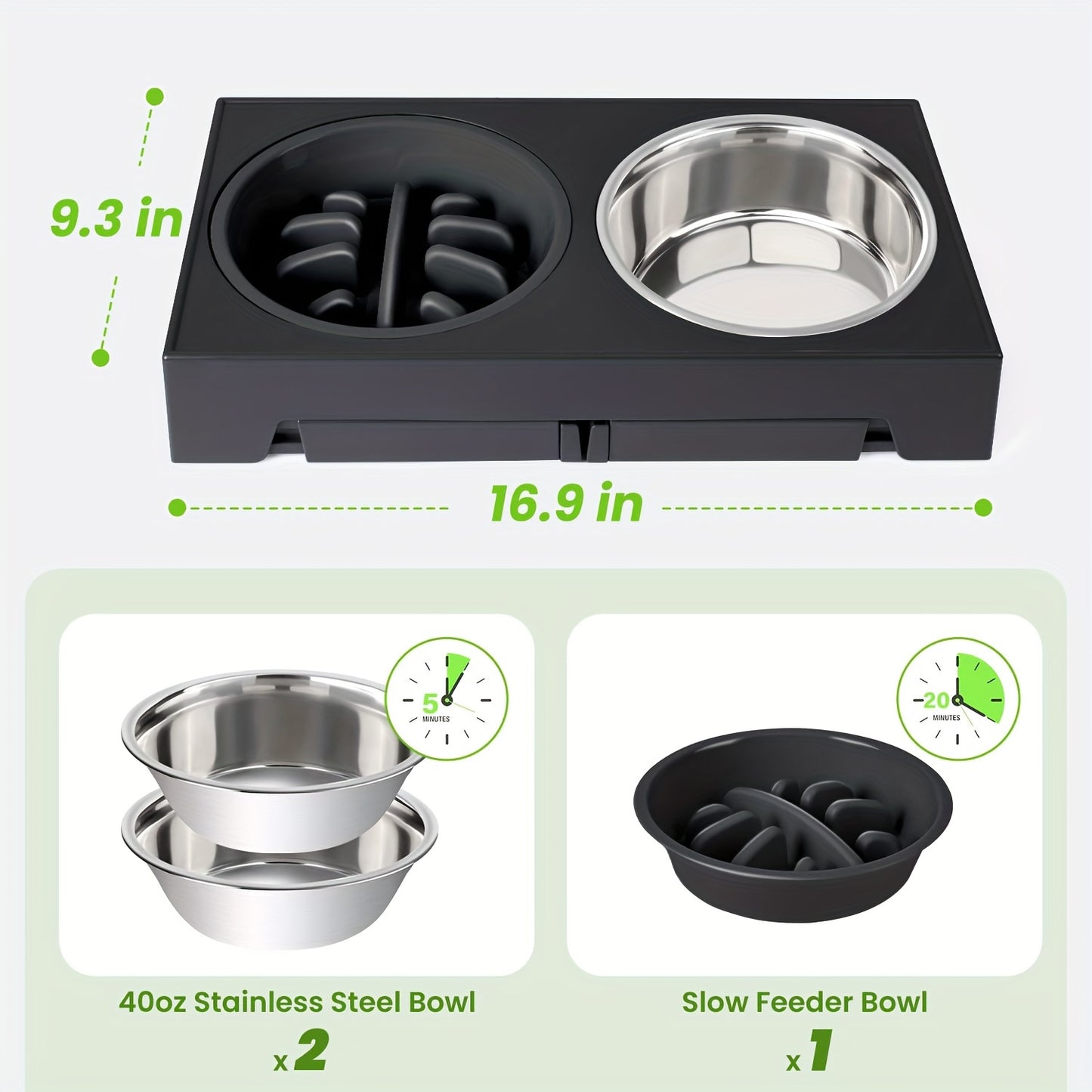 Elevated Dog Bowls Adjustable