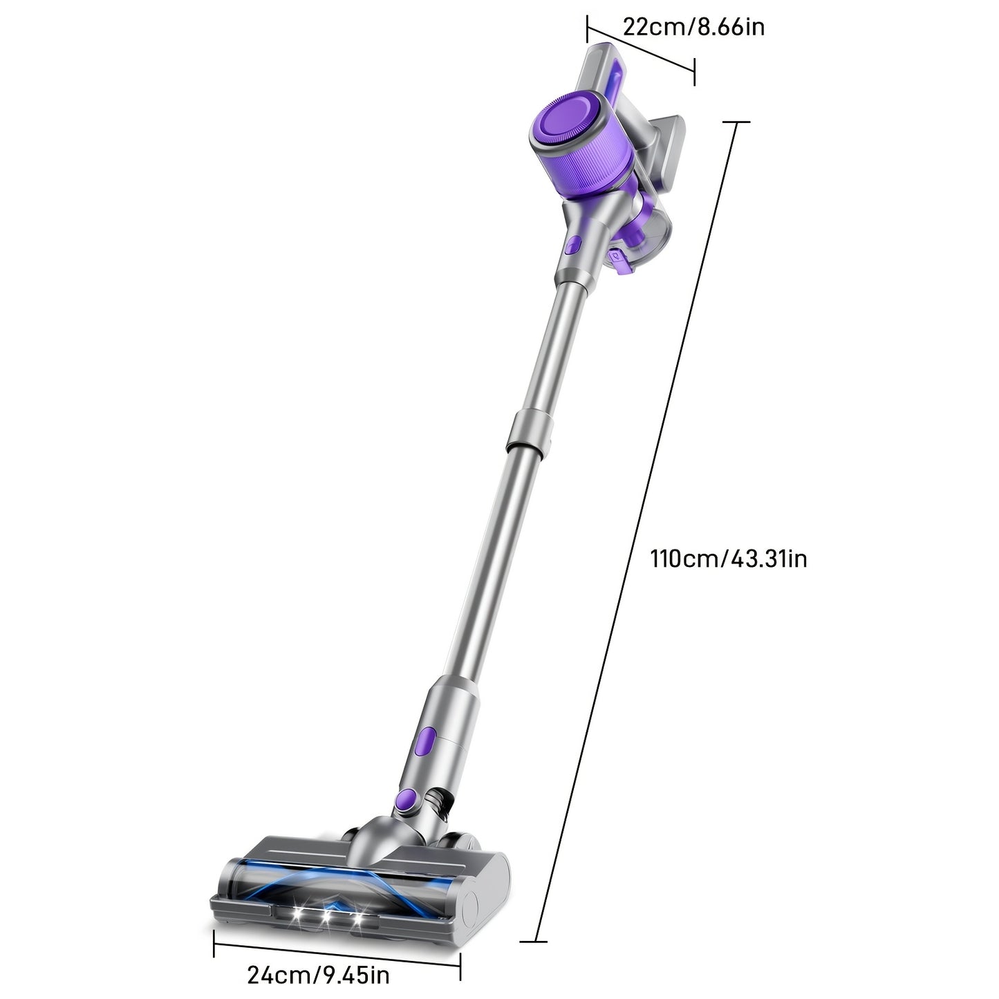 Cordless Vacuum Cleaner, 35000-46000PA Powerful Stick Vacuum, Rechargeable Battery, Vacuum Cleaners for Home Anti-Tangled Lightweight Handheld for Hardwood Floor, Carpets, Pet Hair - ViralGenius Store