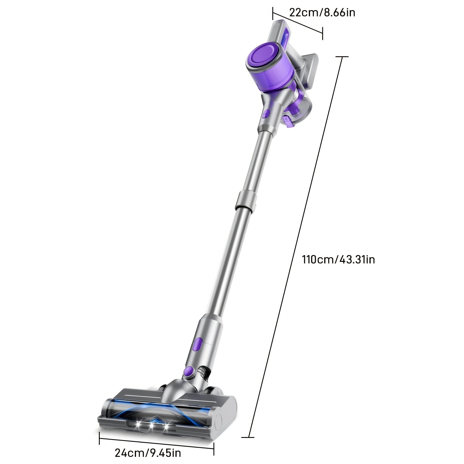 Cordless Vacuum Cleaner, 35000-46000PA Powerful Stick Vacuum, Rechargeable Battery, Vacuum Cleaners for Home Anti-Tangled Lightweight Handheld for Hardwood Floor, Carpets, Pet Hair - ViralGenius Store