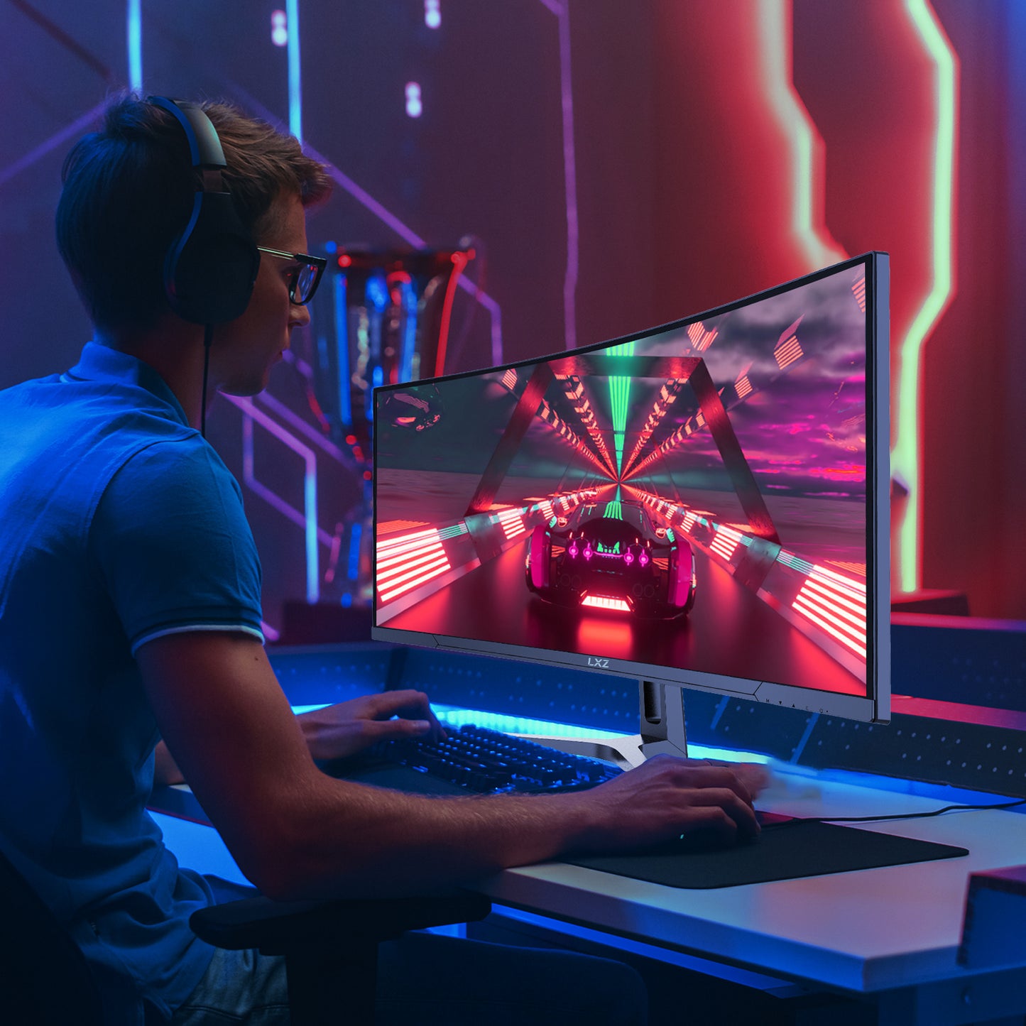 34 Inch Ultrawide Curved Gaming Monitor, 1500R PC Screen 165hz UWQHD 3440x1440 Curved Computer Screen with FreeSync,Support Wallmount 100x100mm - ViralGenius Store