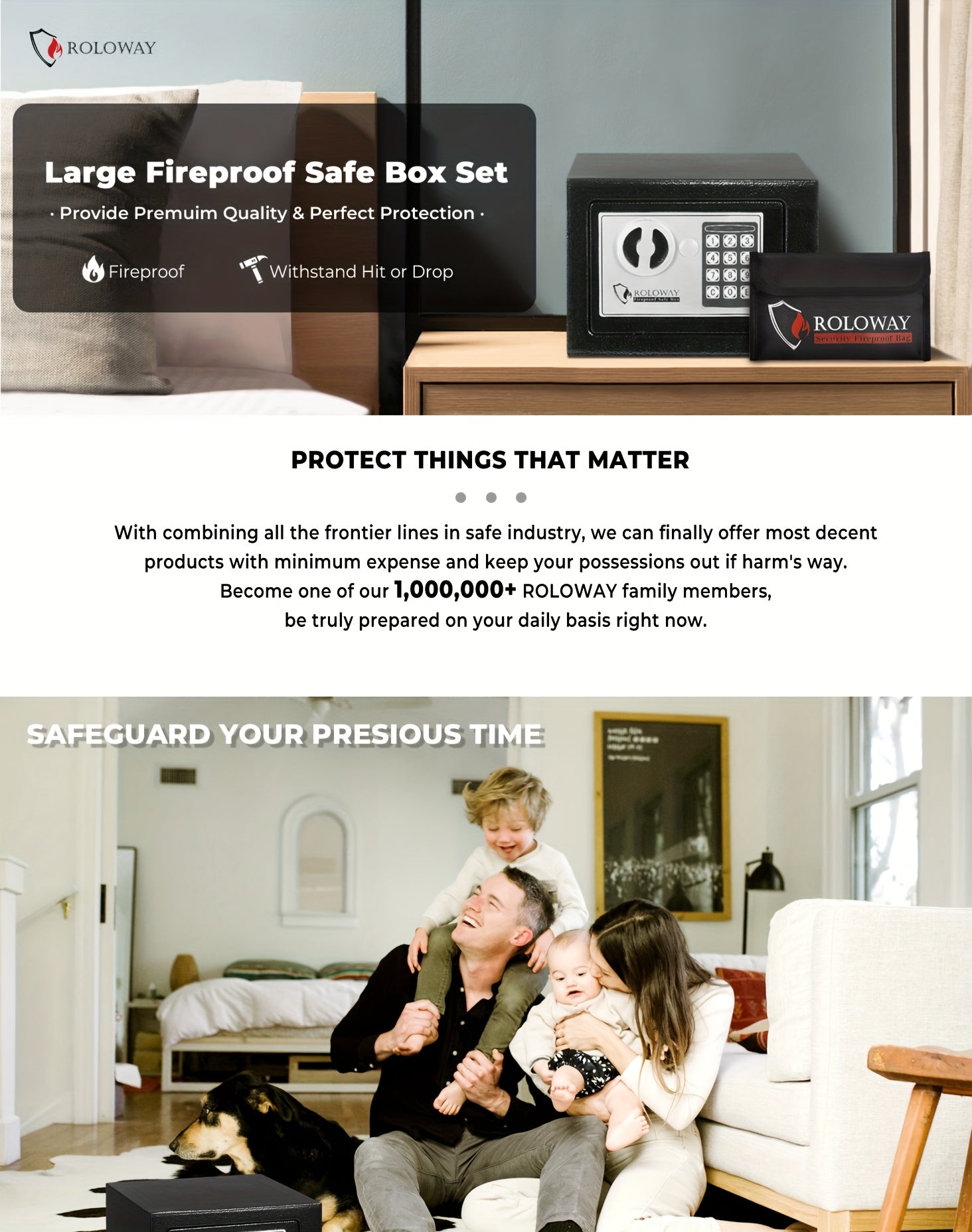 High-Security Fireproof Safes With Complimentary Fire -Resistant Bag | Premium Protection For Documents, Valuables, And Essentials | Available In Multiple Sizes To Suit Diverse Needs - ViralGenius Store