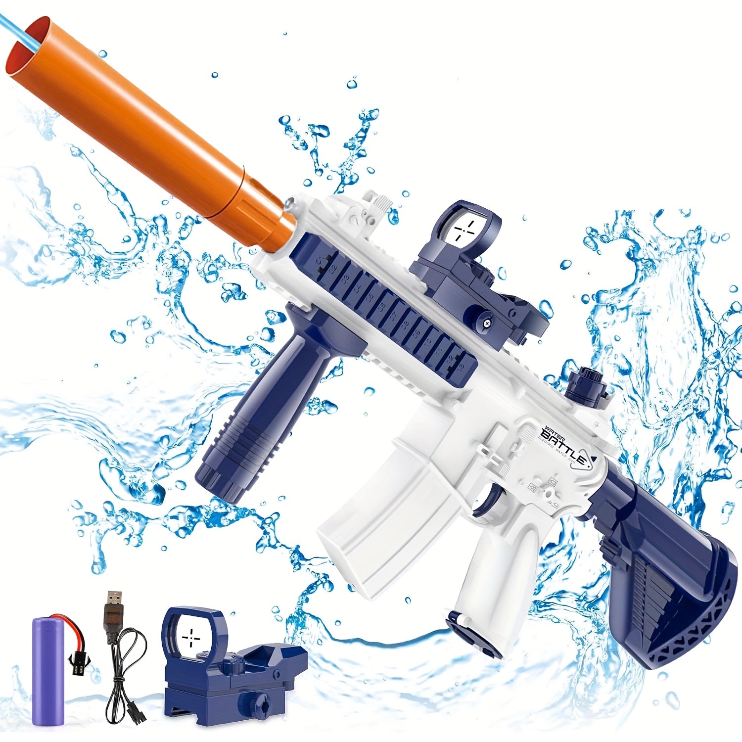 Auto Water Gun - 39ft Range Electric Water Blaster, Battery-Powered Squirt Gun for Adults & Kids | Pool Beach Outdoor Party for Ages 8-12, Automatic Water Gun, Fun Design, Durable Construction - ViralGenius Store