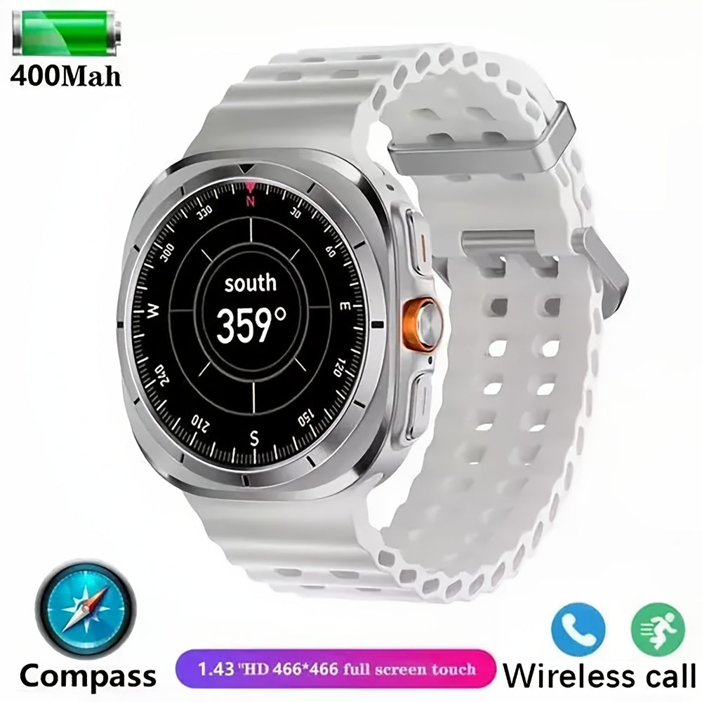 Smartwatch, 1.45-inch Large Screen Advanced Fitness Tracker With Exercise Recording, Message Push, Sleep Monitoring, Stopwatch, Camera Control, Music Control, Multi-Language Support - Full-Screen Touch Answer/Make Call, Styli - ViralGenius Store