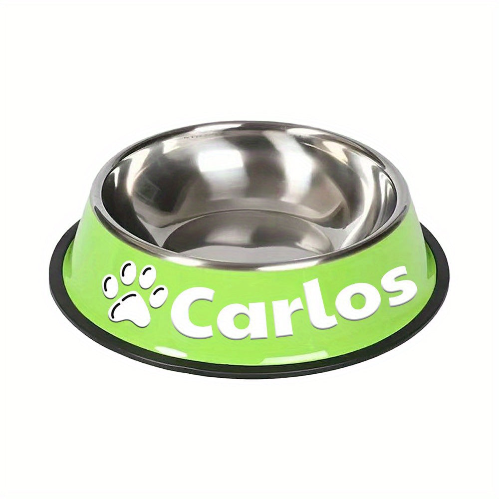 1pc Personalized Stainless Steel Dog Bowls - Non-Slip Custom Pet Feeding Dishes - For Dogs - Ideal for New Year Gifts - ViralGenius Store