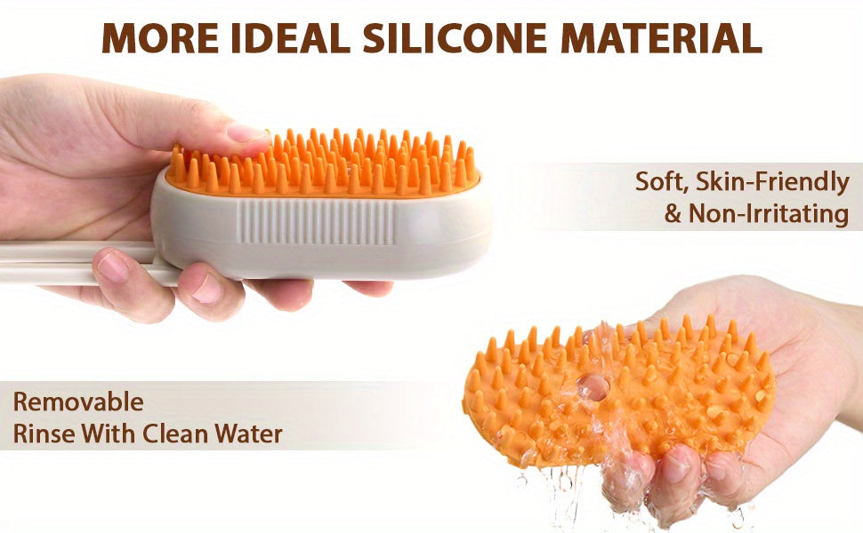 [Steam Cat Brush] 4 in 1 Rechargeable Cat Steam Brush | Anti-Static, Massage, Cleaning, Shedding & Combing All In One - ViralGenius Store
