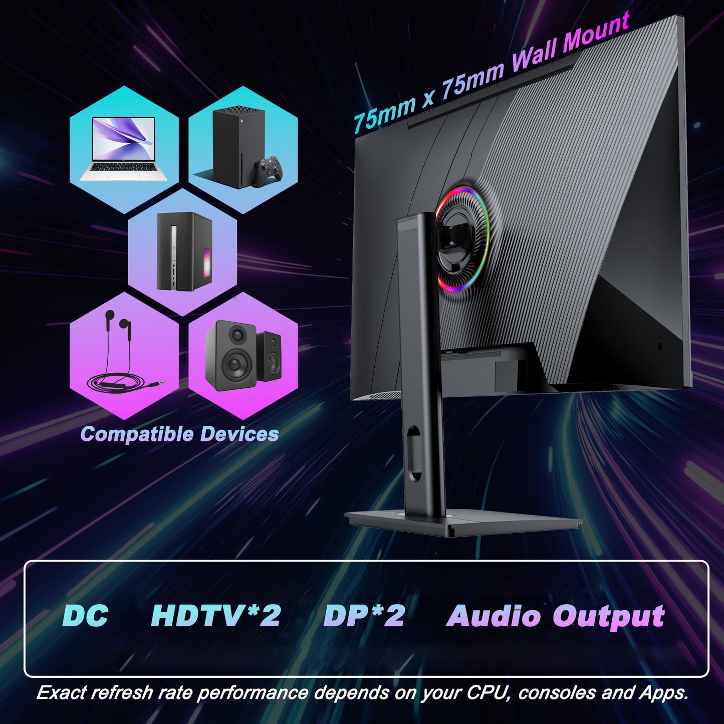 34 Inch Ultrawide Curved Gaming Monitor, 1500R PC Screen 165hz UWQHD 3440x1440 Curved Computer Screen with FreeSync,Support Wallmount 100x100mm - ViralGenius Store