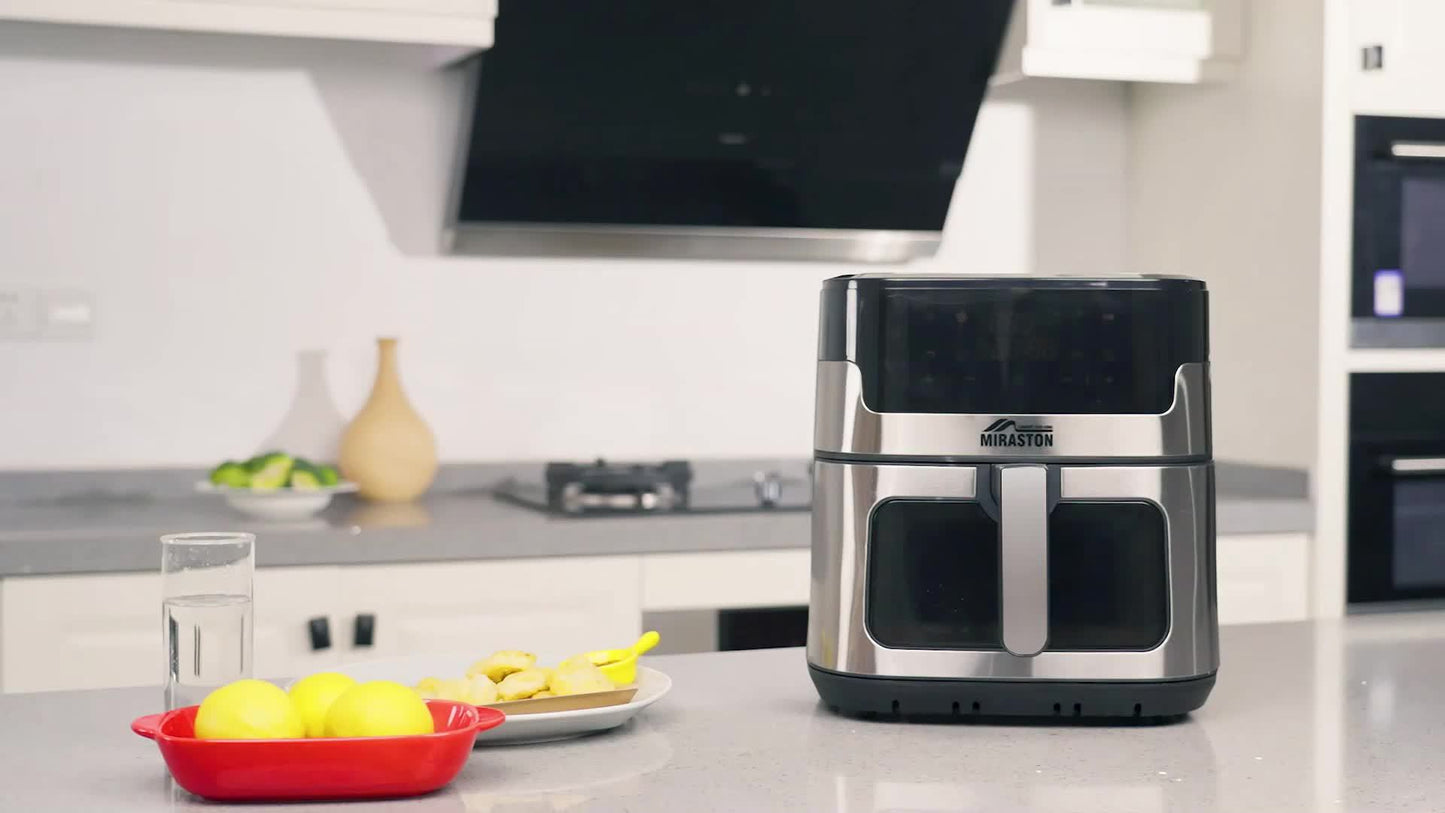 [Air Fryer] 8.5QT/3.6QT Air Fryer, Upgraded Large Capacity Suitable For 5-6 People, Smart Touch Screen For Easy Operation With 8 Preset Functions, Non-stick Coating For Easy Cleaning, Kitchen Accessories, Toaster Oven, Deep F - ViralGenius Store