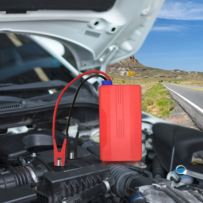 Portable Car Jump Starter Emergency Power Bank - 12V Battery Booster Charger for 1.59gal Gasoline And 1.32gal Diesel Engines - with Flashlight - for Cars, Motorcycles, SUVs - Safely Jump-Start A Dead Battery In Seconds, Carga - ViralGenius Store