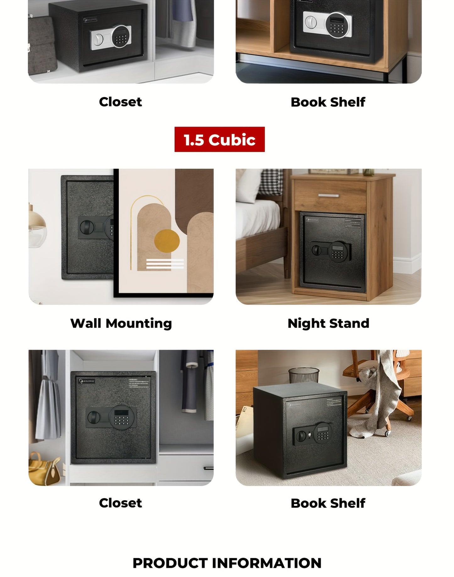 High-Security Fireproof Safes With Complimentary Fire -Resistant Bag | Premium Protection For Documents, Valuables, And Essentials | Available In Multiple Sizes To Suit Diverse Needs - ViralGenius Store