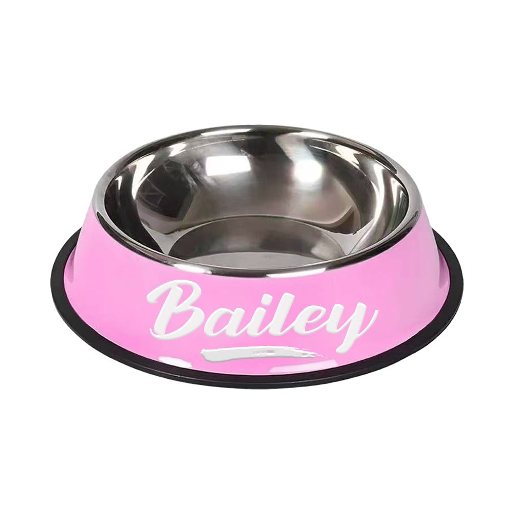 1pc Personalized Stainless Steel Dog Bowls - Non-Slip Custom Pet Feeding Dishes - For Dogs - Ideal for New Year Gifts - ViralGenius Store