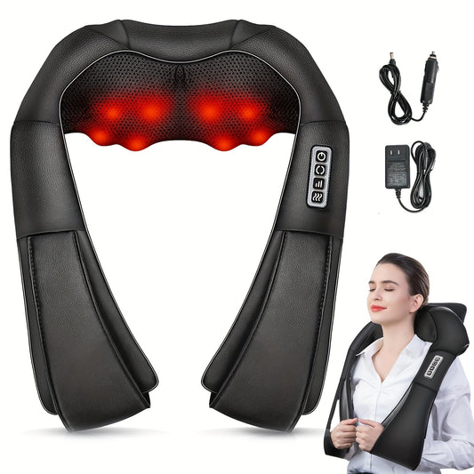 Shiatsu Back and Neck Massager with Heat, Electric 4D Massager Neck and Shoulder Massager, Deep Kneading Massage Pillow for Body Muscle, Use at Home, Office, Car- Best Gifts for Women Men Mom Dad, Valentine's Day Gift, Mother - ViralGenius Store