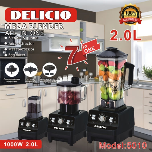 7in 1 Blender And Food Processor Combo for Kitchen, Small Electric Food Chopper for Meat And Vegetable, 330W High Speed Blenders with 2 Speeds And Pulse for Smoothies And Shakes