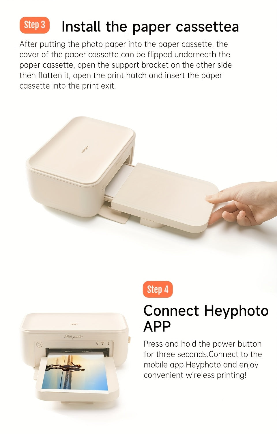 [Wireless Photo Printer] Wi-Fi Wireless 4x6 Photo Printer | +20 Sheets & 1 Ribbon, Instant Picture Printer For iPhone, Android, Smartphone, AR Video Printing, Portable Thermal Dye-Sublimation Printer For Home Use - ViralGenius Store